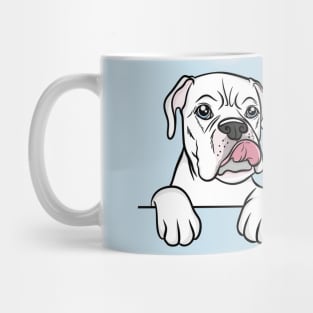 White Blue Eyed Boxer Mug